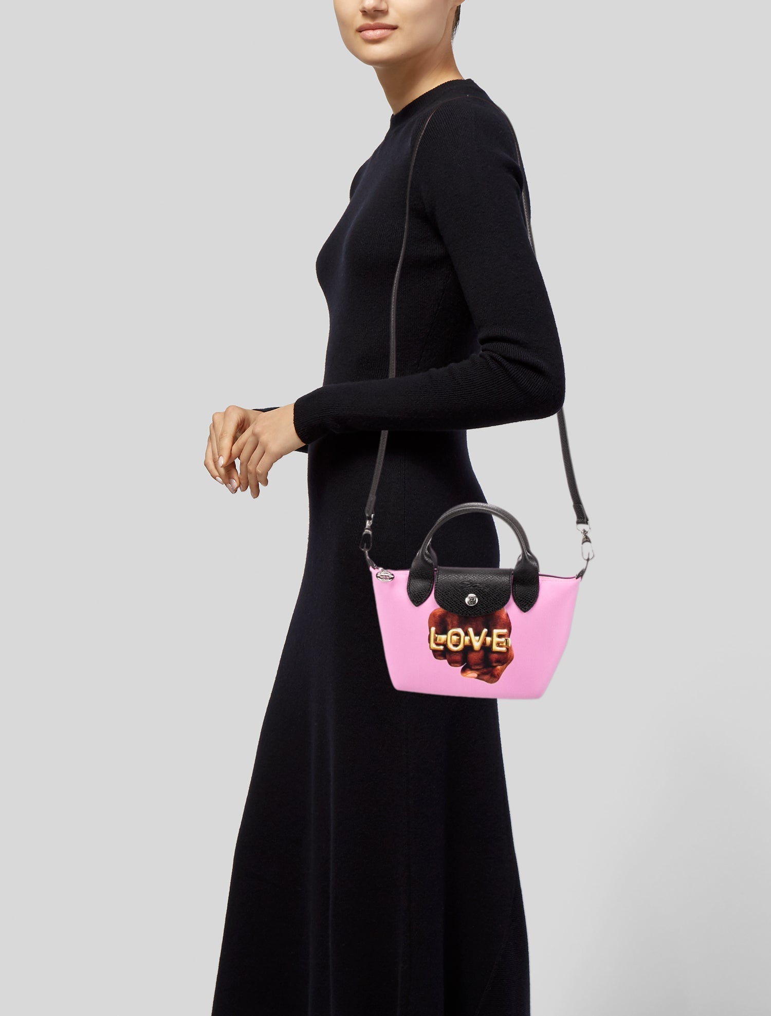 Longchamp Canvas Shoulder Bag